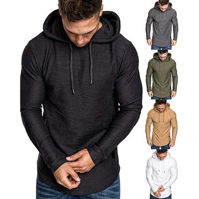 China 2021 Anti-wrinkle OEM autumn solid color wool sweater fashion custom comfortable high quality sports plus size men's Hoodies and Sweatshirts for sale