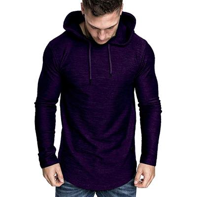 China 2021 Anti-wrinkle Men'S Autumn Pullover Purple Men's Hoodies For Designer Custom Mens Leisure Fashion Hoodie Slim Fit Cheap Long Sleeve for sale