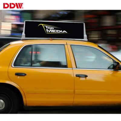 China Newest outdoor outdoor car top led videos p4 p5 advertising display taxi top led screen for sale