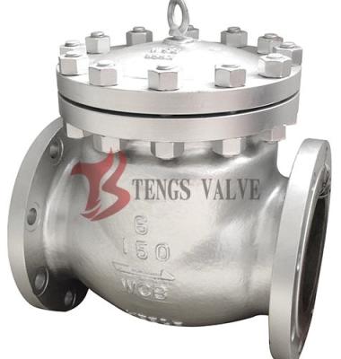 China Cast Steel Swing Check Valve , Flanged Non Return Valve ANSI 150LB H44H for sale