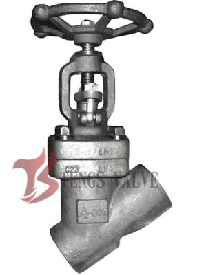 China Forged Steel Y Pattern Globe Valve 1.5 Inch LF2 800LB SW - NPT Ends for sale