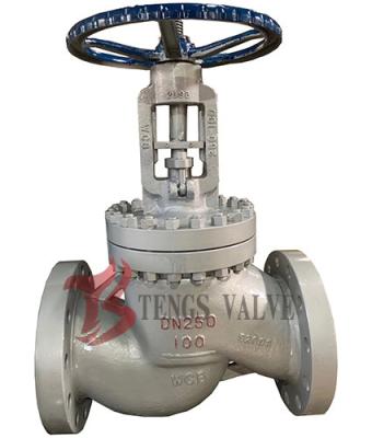 China Cast Steel PN100 Flange Globe Valve WCB DN250 10 Inch Metal Seat Stop Valves for sale