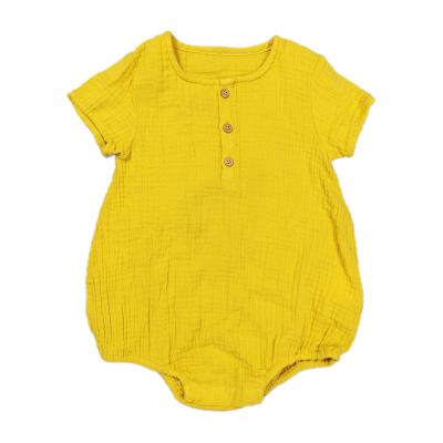 China Breathable Wearing Low Price Toddler Baby Cotton Romper Short Sleeve Set for sale