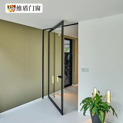 China High Quality Thermal Insulation WEI CREDITOR Aluminum Magnesium Alloys Pivot Glass Doors For Homes For Balcony Dining Room Kitchen for sale