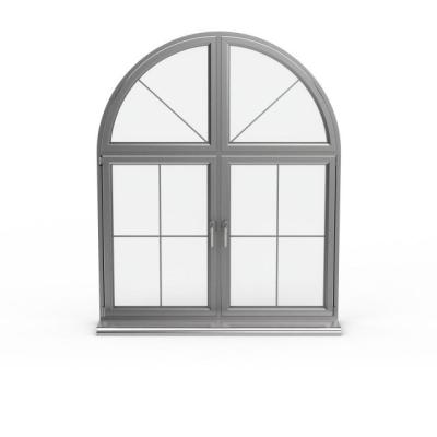 China WEI CREDITOR high quality aluminum arch power frame folding casement aluminum screen window for hotel residence and commercial building for sale