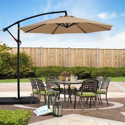 China Sun Wind Rain Proof 10FT Banana Garden  Cantilever Umbrella with Crank and Cross Base for sale