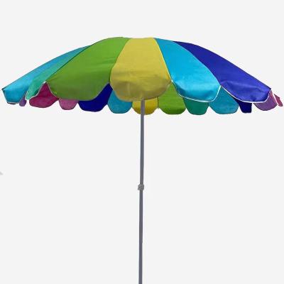 China Sun Protection UV50+ hot sale branded umbrella with company logo patio parasol digital printing outdoor beach umbrella sea umbrella for sale