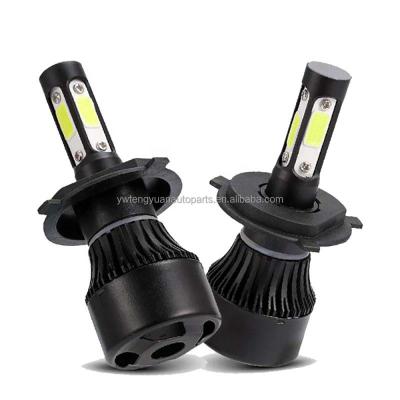 China Aluminum alloy car accessories led x7 H4 headlight COB chip 4side H4 car led headlights for auto car for sale