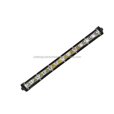 China Super Slim Automobile Lamp Single Row 12v 24v 36w 13inch LED Work Light Lamp Bar For SUV ATV Off Road Cars Truck for sale