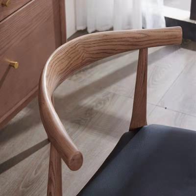 China (Other) European Style Adjustable Solid Wooden Elbow Dining Chair for Restaurant for sale