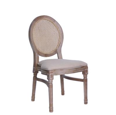 China Modern Rattan Banquet Vintage French Provincial Furniture Antique Cane Back Luis Event Wedding Chair for sale