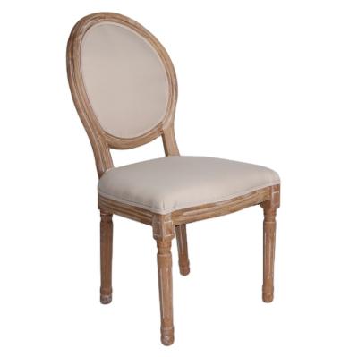 China Event Wedding Rental Style French Vintage Modern Upholstered Wooden Luis Chair Silla for sale