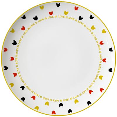 China Advertisement well the new type Popular Polka Dot Pattern Custom Dinnerware Nordic Ceramic Dish for sale