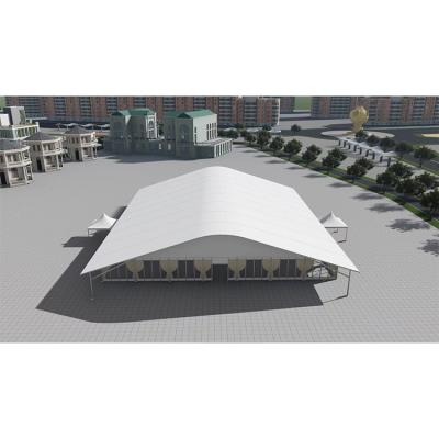 China Long life guaranteed quality unique popular wedding marquee party curve tent commercial marquee for sale