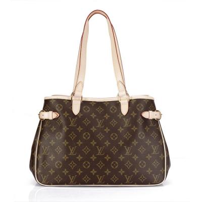 China Golden Brass LV Monogram Handbags Batignolles Horizontal with Oxidizing Leather Trimming for sale