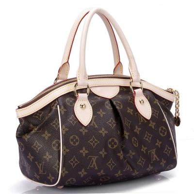 China Dourado latão Canvas LV Monogram bolsas da senhora Tivoli PM com oxidantes alça de couro à venda