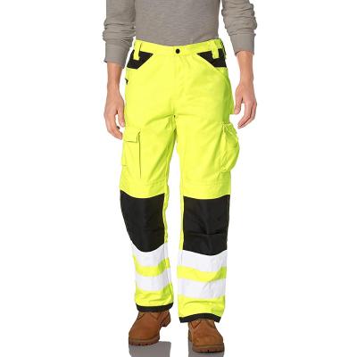 China High Quality Men's Vis Hardwearing Reflective Pants Mutiple Safety Protective Clothing Hi Pockets Trousers For Wokwear for sale