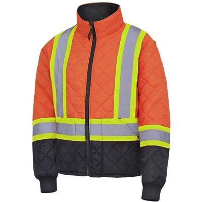 China High Quality Outdoor Safety Top Vis Jacket Anti-Reflective Water Proof Heavy Duty Waterproof Workwear for sale