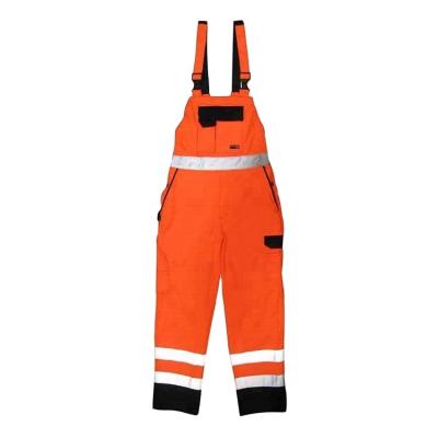 China Fluorescent Vis Safety Pants Coverall Bib Pants Cargo Winter Breathable Hi Workwear for sale