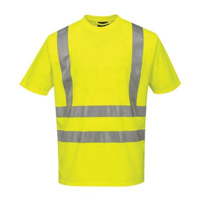 China Safety Breathable Reflective Lime Hi Force Class 3 T-shirt Orange Shorts Gain High Visibility For Summer for sale