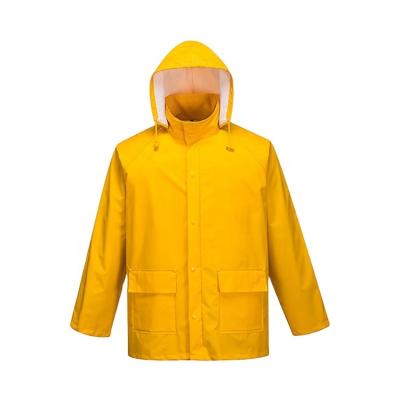 China Wholesale Breathable High End Hooded Long PU Anorak Raincoat Fully Waterproof Jacket for sale