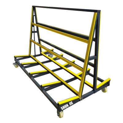 China Corrosion Protection 2 Meters Tow-sided Glass Panel Transport Rack For Stone Board Glass for sale