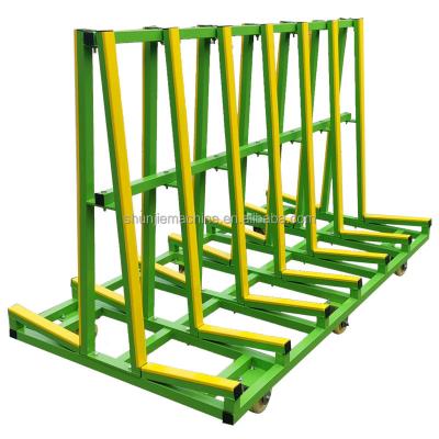 China Customized Industrial 78 Inch A Frame Transport Cart Glass Rack For Board Load 1500kg Glass Material Trolley For Factory for sale