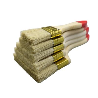 China Unique Design Hot Selling Wooden Handle Paint Stiffen Tail Red Paintbrush for sale