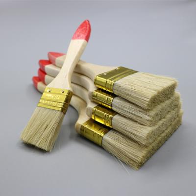 China Wholesale Wooden Brush Dust Pig Hair Pig Handle Poplar Paint Brush Factory Wall Brush Cleaning Barbecue for sale