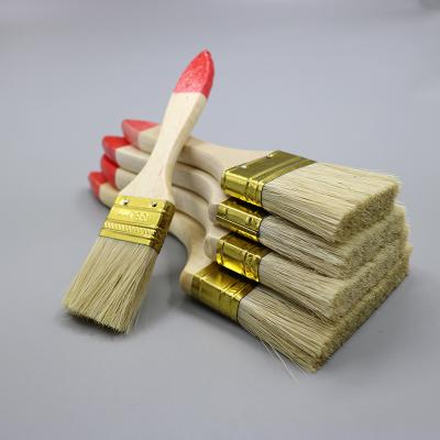 China Wooden Red Tail Handle Paint Brush High-grade Bristle Bristle Paint Brush Thickened Brush for sale