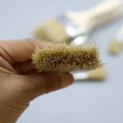 China Stiffen manufacturer wholesales 12mm barbecue brush with 2.5 inch thickened wooden handle for sale