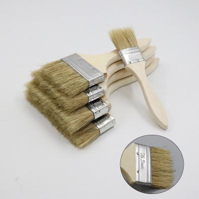 China Two Inch Brush Bristle Pure 2.5 Inch Hog Hair Brush Professional Manufacturer for sale