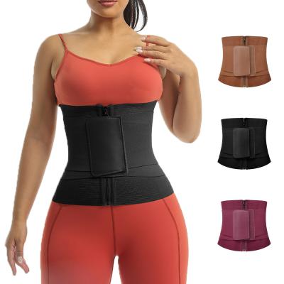 China New Adjustable Zipper Drawstring Belly Band Waist Trainer Elastic Compression Strap Elastic Corset For Women for sale