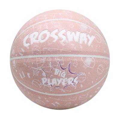 China Basketball Forming Cheap Custom Large Particles Hot Selling Non-slip Thick Soft Leather Rubber Basketball for sale