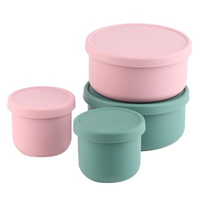 China Good Sustainable Leakproof Design Sealing Food Grade Silica Gel Material Kids Custom Non-Toxic Silicon Bowl for sale