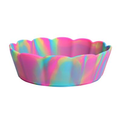 China Viable Quality Fine Durable Food Grade Large Colorful Silicon Food Bowl for sale