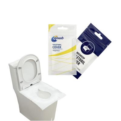 China Hotel Amenities OEM Logo Printing 32 Times Disposable Wood Pulp Toilet Seat Cover Paper For Hotel for sale