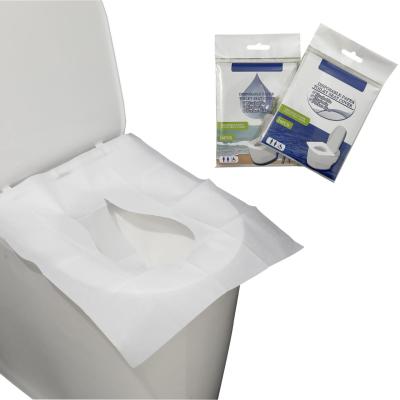 China OEM Disposable Travel Pack 10 Sheets 16 Folds Wood Paper Disposable Toilet Paper Seat Cover For Shared Toilet for sale