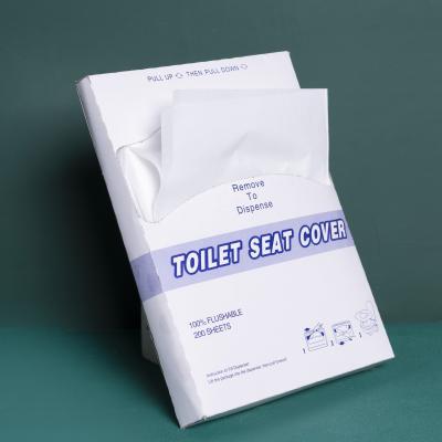 China Factory Direct Sales 1/4 Flushable Times 200 PCS Disposable Hygienic Disposable Toilet Seat Cover For Airline for sale