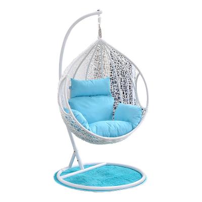 China Modern Indoor Adult Size Swing Basket Rattan Swing Egg Basket Hanging Chair for sale