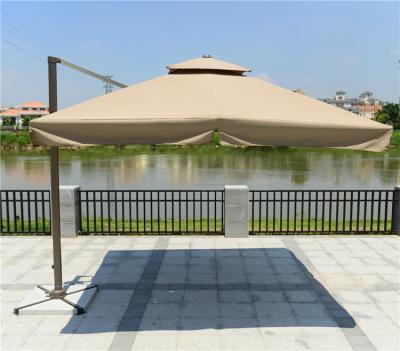 China Large Modern Outdoor Garden Parasol Multiple Colors Options Waterproof Side-Mount Standing Roman Umbrella Cantilever 2.5m*2.5m/3m*3m for sale