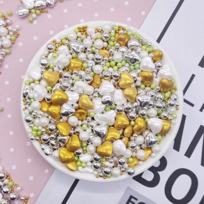 China Disposable Mixed Color Cake Sprinkles Decorating Edible Tools Wholesale Edible Sprinkles Sugar Pearl 500g for sale