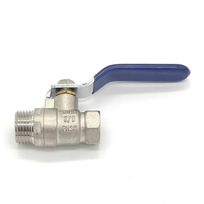 China Hot Sale Water Quality Female-Male 3/4 Lockable Brass Ball Valve Price for sale