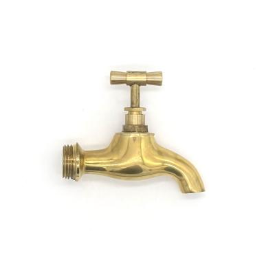 China Modern Exquisite Structure Faucet Natural Polishing Brass Water Bibcock Faucets for sale