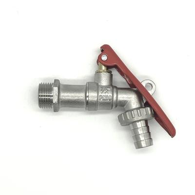 China Modern Widely Used Nickel Plated Faucet Bibcock Lock Brass Lockable Faucet for sale