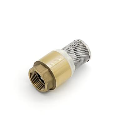 China Prevent Back Flow High Precision Quality Brass Media Suction Valve With Stainless Steel Mesh Check Valve for sale