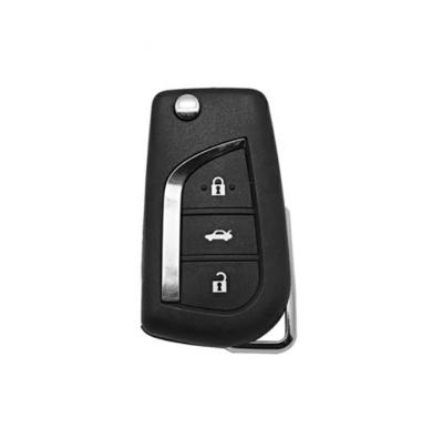 China Spare Vehicle Key Car Key Shell Case New Remote Control Chip Replacement For Toyota 3 Buttons Flip Remote Key Shell for sale