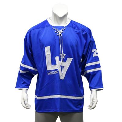 China Custom Applique Ice Hockey Tank Tops Good Quality Quick Dry Sublimated Print Ice Hockey Tank Tops for sale