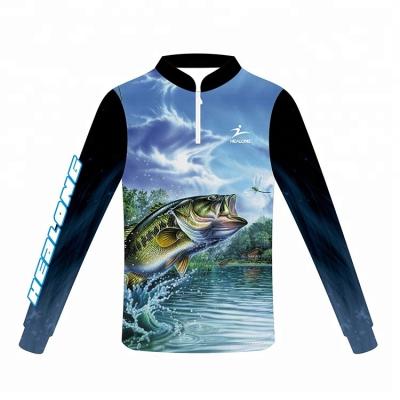 China Healong Antibacterial Customized Rain Proof Dye Sublimation Fishing Tank Top for sale