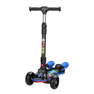 China Three PU Plastic Outboard Wheel Throw And Music Plastic Scooter For Kids for sale